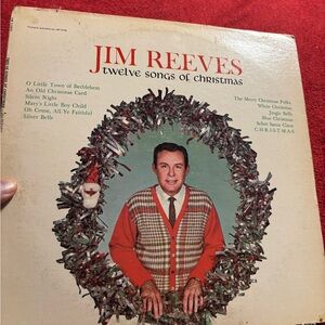 Jim Reeves Twelve Songs of Christmas Vinyl Record 1963